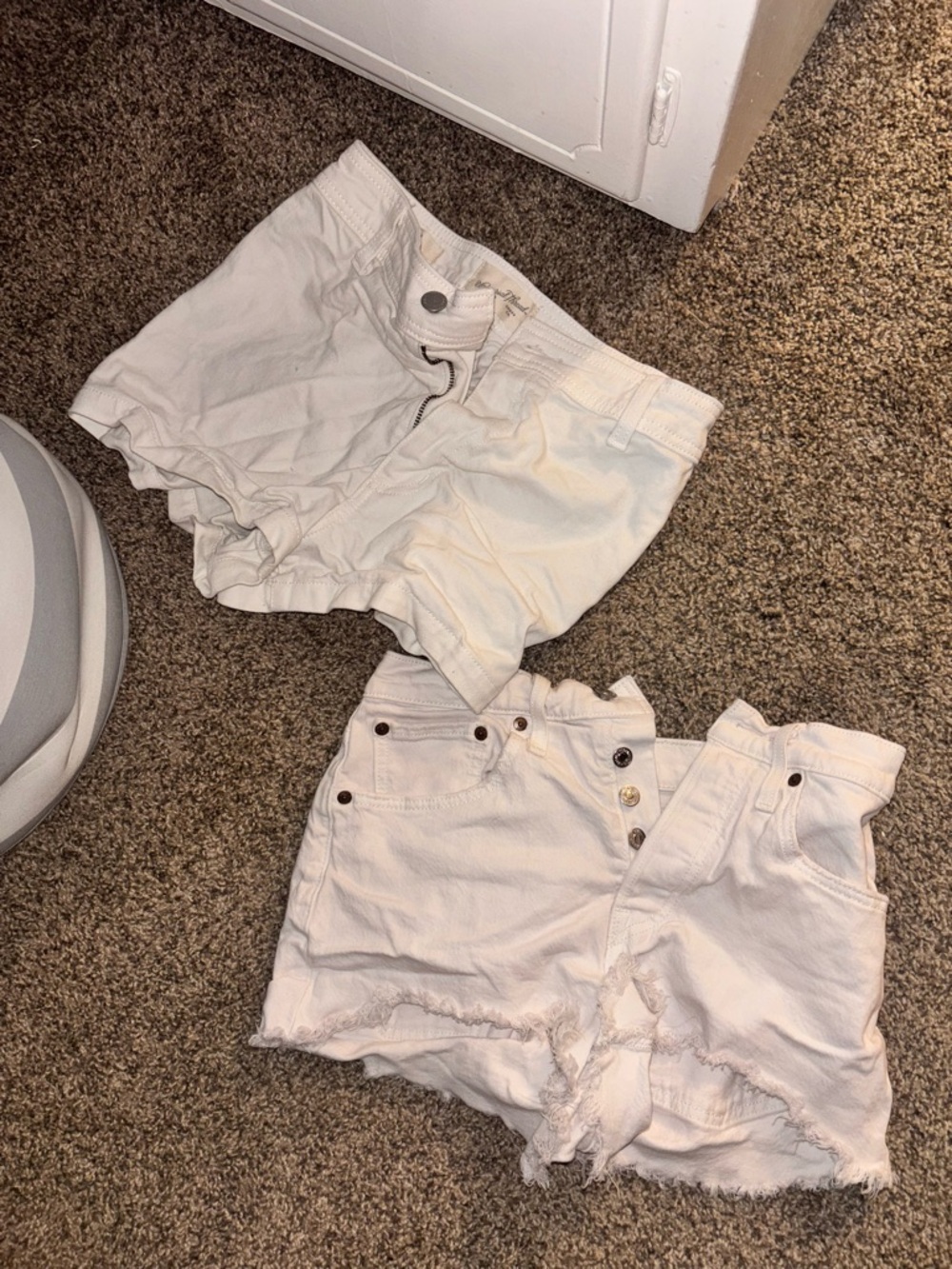 Levi's White Denim Shorts paired with Target Cuffed White Shorts